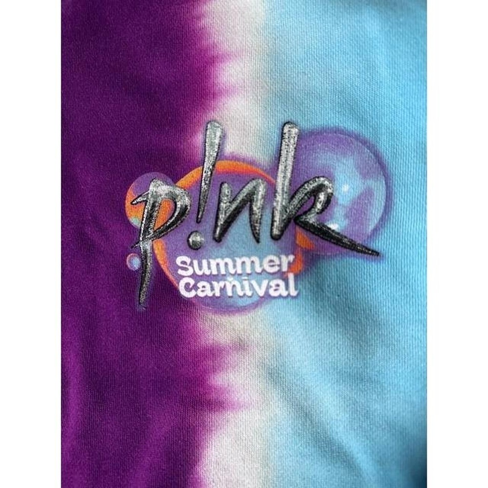 P!nk Summer Carnival 2024 Tour Sweatshirt Purple Blue Tie Dye Concert Small